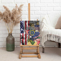 US Virgin Islands USA Half Flag Canvas Wall Art Together We Grow Smoke Effect - Wonder Print Shop