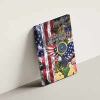 US Virgin Islands USA Half Flag Canvas Wall Art Together We Grow Smoke Effect - Wonder Print Shop
