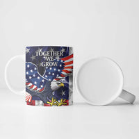 US Virgin Islands USA Half Flag Ceramic Mug Together We Grow Smoke Effect - Wonder Print Shop