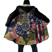 US Virgin Islands USA Half Flag Cloak Together We Grow Smoke Effect - Wonder Print Shop