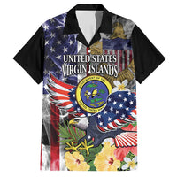 US Virgin Islands USA Half Flag Family Matching Long Sleeve Bodycon Dress and Hawaiian Shirt Together We Grow Smoke Effect - Wonder Print Shop