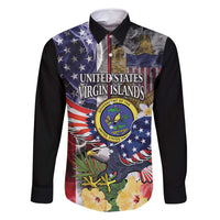 US Virgin Islands USA Half Flag Family Matching Long Sleeve Bodycon Dress and Hawaiian Shirt Together We Grow Smoke Effect - Wonder Print Shop