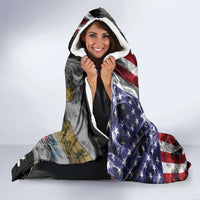 US Virgin Islands USA Half Flag Hooded Blanket Together We Grow Smoke Effect - Wonder Print Shop