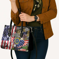 US Virgin Islands USA Half Flag Leather Bag Together We Grow Smoke Effect - Wonder Print Shop