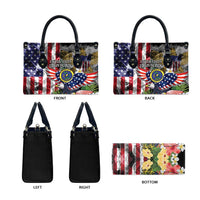 US Virgin Islands USA Half Flag Leather Bag Together We Grow Smoke Effect - Wonder Print Shop