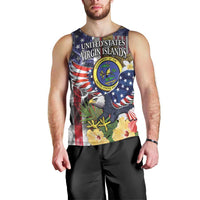 US Virgin Islands USA Half Flag Men Tank Top Together We Grow Smoke Effect - Wonder Print Shop