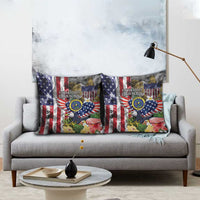 US Virgin Islands USA Half Flag Pillow Cover Together We Grow Smoke Effect - Wonder Print Shop