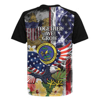 US Virgin Islands USA Half Flag Rugby Jersey Together We Grow Smoke Effect - Wonder Print Shop