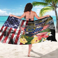 US Virgin Islands USA Half Flag Sarong Together We Grow Smoke Effect - Wonder Print Shop