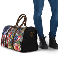 US Virgin Islands USA Half Flag Travel Bag Together We Grow Smoke Effect - Wonder Print Shop