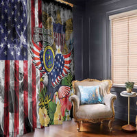US Virgin Islands USA Half Flag Window Curtain Together We Grow Smoke Effect - Wonder Print Shop