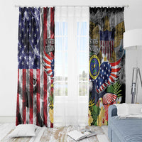 US Virgin Islands USA Half Flag Window Curtain Together We Grow Smoke Effect - Wonder Print Shop