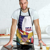 United States Virgin Islands Apron USA Curve Flag With Yellow Eagle - Wonder Print Shop