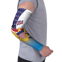 United States Virgin Islands Arm Sleeves USA Curve Flag With Yellow Eagle - Wonder Print Shop