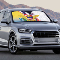 United States Virgin Islands Auto Sun Shade USA Curve Flag With Yellow Eagle - Wonder Print Shop