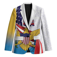 United States Virgin Islands Blazer USA Curve Flag With Yellow Eagle - Wonder Print Shop