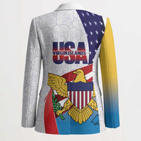 United States Virgin Islands Blazer USA Curve Flag With Yellow Eagle - Wonder Print Shop