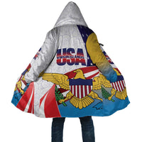 United States Virgin Islands Cloak USA Curve Flag With Yellow Eagle - Wonder Print Shop
