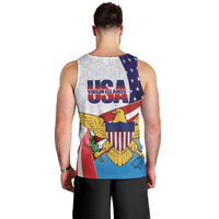 United States Virgin Islands Men Tank Top USA Curve Flag With Yellow Eagle - Wonder Print Shop