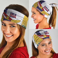 United States Virgin Islands Neck Gaiter USA Curve Flag With Yellow Eagle - Wonder Print Shop