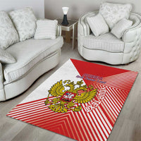 Custom Russia Volleyball Area Rug Reds Caesar Land Dynamic Style