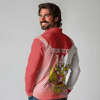 Custom Russia Volleyball Long Sleeve Polo Shirt Reds Caesar Land Dynamic Style