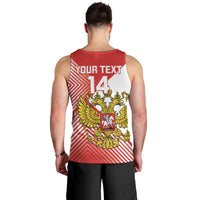 Custom Russia Volleyball Men Tank Top Reds Caesar Land Dynamic Style