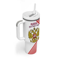 Custom Russia Volleyball Tumbler With Handle Reds Caesar Land Dynamic Style