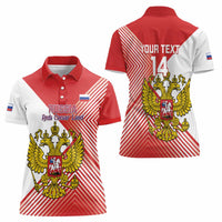 Custom Russia Volleyball Women Polo Shirt Reds Caesar Land Dynamic Style