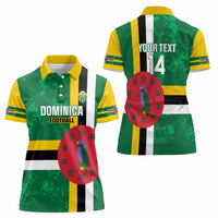 Custom Dominica Football Women Polo Shirt 2025 Go Dominik