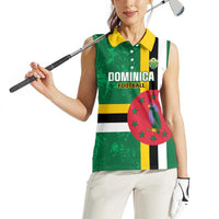 Custom Dominica Football Women Sleeveless Polo Shirt 2025 Go Dominik
