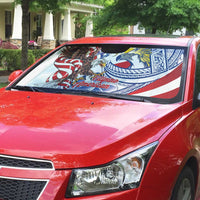 Filipino American History Month Auto Sun Shade Philippines Agila USA Eagle Mix Flag