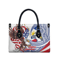 Filipino American History Month Leather Bag Philippines Agila USA Eagle Mix Flag