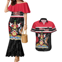 Trinidad and Tobago Couples Matching Mermaid Dress and Hawaiian Shirt Together We Aspire Together We Achieve