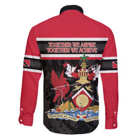 Trinidad and Tobago Family Matching Long Sleeve Bodycon Dress and Hawaiian Shirt Together We Aspire Together We Achieve