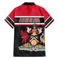 Trinidad and Tobago Family Matching Off The Shoulder Long Sleeve Dress and Hawaiian Shirt Together We Aspire Together We Achieve