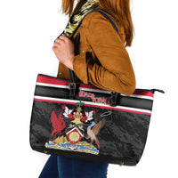 Trinidad and Tobago Leather Tote Bag Together We Aspire Together We Achieve