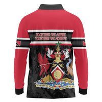 Trinidad and Tobago Long Sleeve Polo Shirt Together We Aspire Together We Achieve