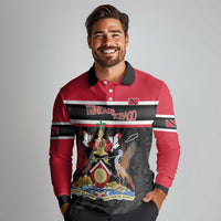 Trinidad and Tobago Long Sleeve Polo Shirt Together We Aspire Together We Achieve