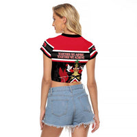 Trinidad and Tobago Raglan Cropped T Shirt Together We Aspire Together We Achieve