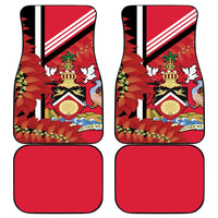 Trinidad and Tobago Car Mats Coat Of Arms With Chaconia Flower