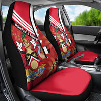 Trinidad and Tobago Car Seat Cover Coat Of Arms With Chaconia Flower
