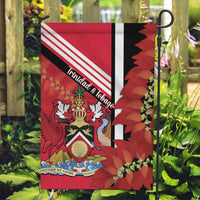 Trinidad and Tobago Garden Flag Coat Of Arms With Chaconia Flower