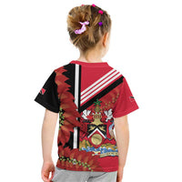 Trinidad and Tobago Kid T Shirt Coat Of Arms With Chaconia Flower