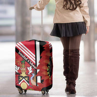 Trinidad and Tobago Luggage Cover Coat Of Arms With Chaconia Flower