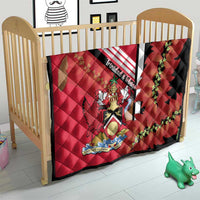 Trinidad and Tobago Quilt Coat Of Arms With Chaconia Flower