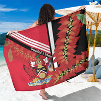 Trinidad and Tobago Sarong Coat Of Arms With Chaconia Flower