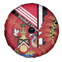 Trinidad and Tobago Spare Tire Cover Coat Of Arms With Chaconia Flower