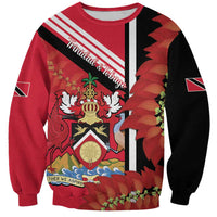 Trinidad and Tobago Sweatshirt Coat Of Arms With Chaconia Flower