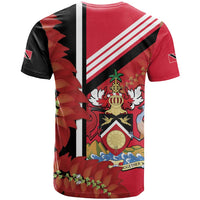 Trinidad and Tobago T Shirt Coat Of Arms With Chaconia Flower